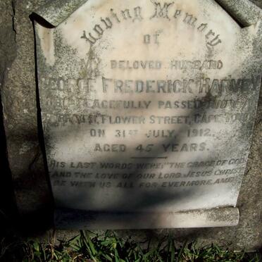 HARVEY George Frederick -1912