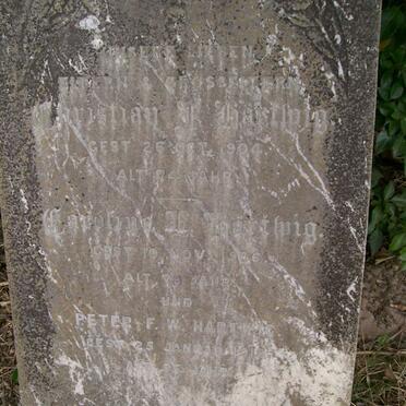 HARTWIG Christian F. -1904 &amp; Caroline D. -1906 :: HARTWIG Peter F.W.  -1919