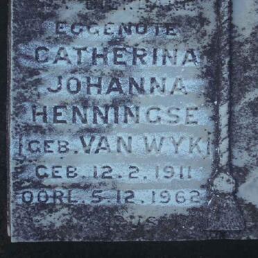 HENNINGSE Catherina Johanna nee VAN WYK 1911-1962