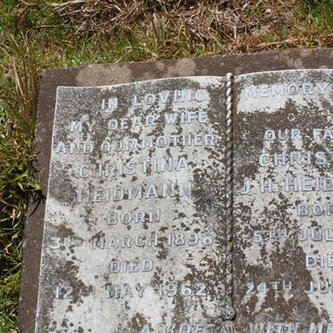 HEIDMANN Christoph J.H. 1896-1964 &amp; Christina 1896-1962