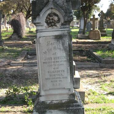 HUNTER John -190? &amp; Elizabeth -19?