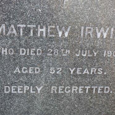 IRWIN Matthew -1909