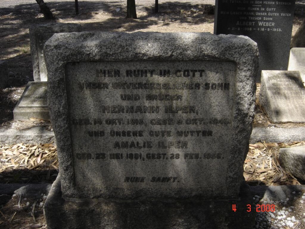 ILPER Hermann 1916-1940 &amp; Amalie 1881-1956