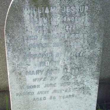 JESSUP William 1822-1898 &amp; Mary Ann Dennis 1832-1920 