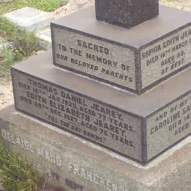 JEAREY Thomas Daniel -1929 &amp; Edith Elizabeth -1927 :: JEAREY Sophia Edith  -1959
