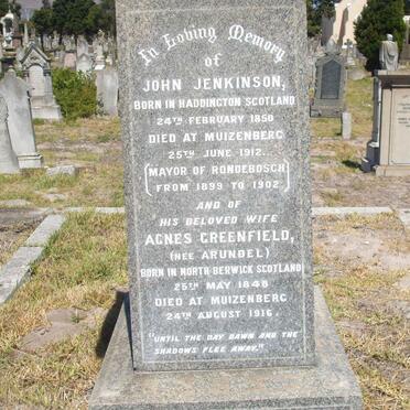 JENKINSON John 1850-1912 &amp; Agnes Greenfield ARUNDEL 1848-1916