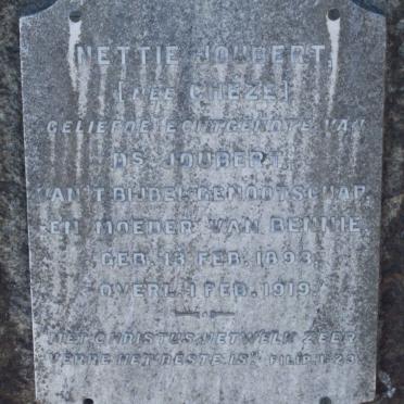 JOUBERT Nettie nee CHEZE 1893-1919