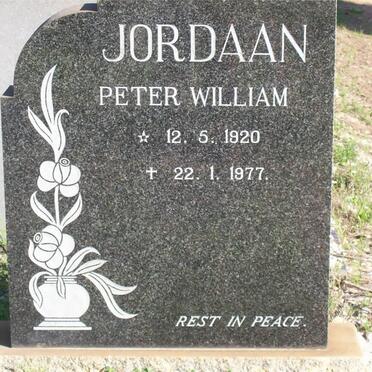 JORDAAN Peter William 1920-1977