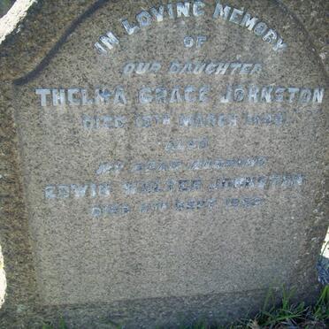 JOHNSTON Edwin Walter -19? :: JOHNSTON Thelma Grace -1940