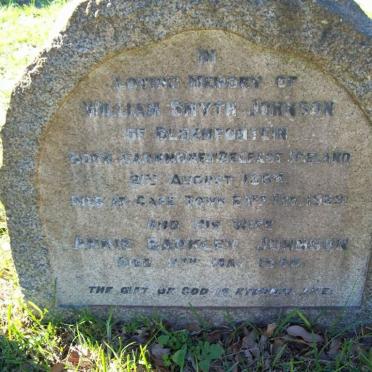 JOHNSON William Smyth 1864-1929 &amp; Annie Barclay -1948