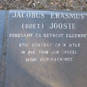 JOOSTE Jacobus Erasmus