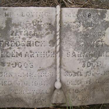 JOOS Frederick Willem Arthur 1886-1961 &amp; Janet Sarah 1891-1961
