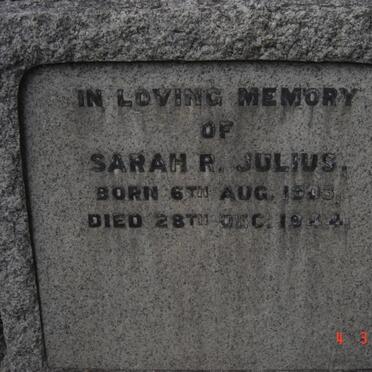 JULIUS Sarah R. 1903-1944