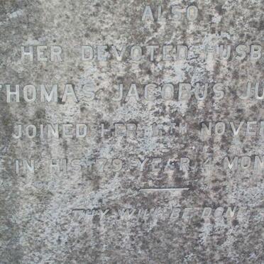 JULISON Johanna Elizabeth 1822-1890 :: JULISON Thomas Jacobus -1909 