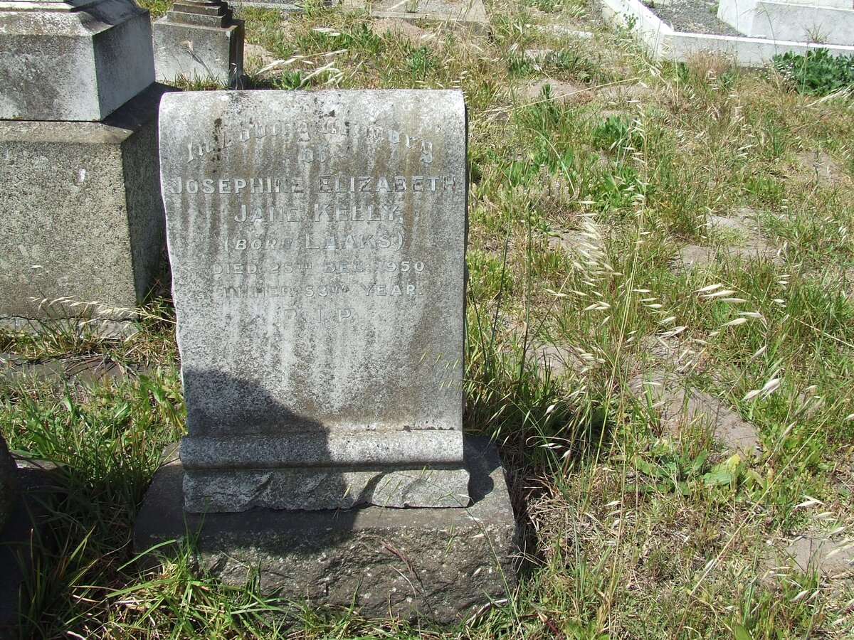 KELLY Josephine Elizabeth Jane nee LAAKS -1950