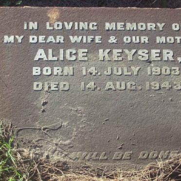 KEYSER Alice 1903-1943