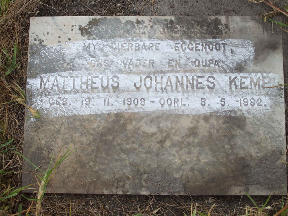 KEMP Mattheus Johannes 1908-1982
