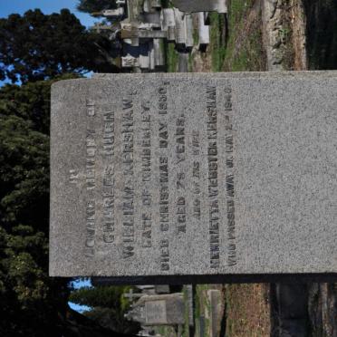 KERSHAW Charles Hugh William -1930 &amp; Henrietta Webster -1948 :: ? May -1977 