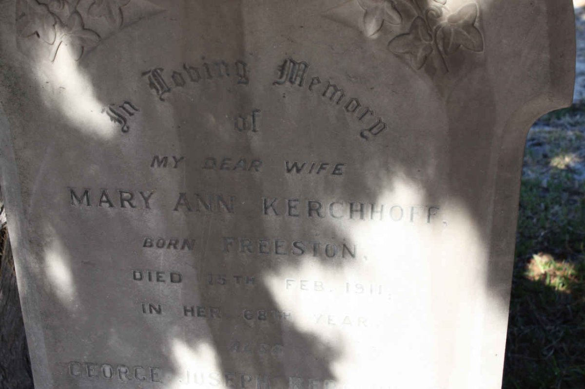 KERCHHOFF Mary Ann nee FREESTON -1911