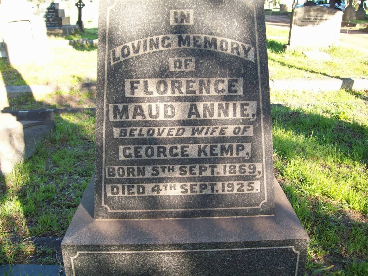 KEMP Florence Maud Annie 1869-1925