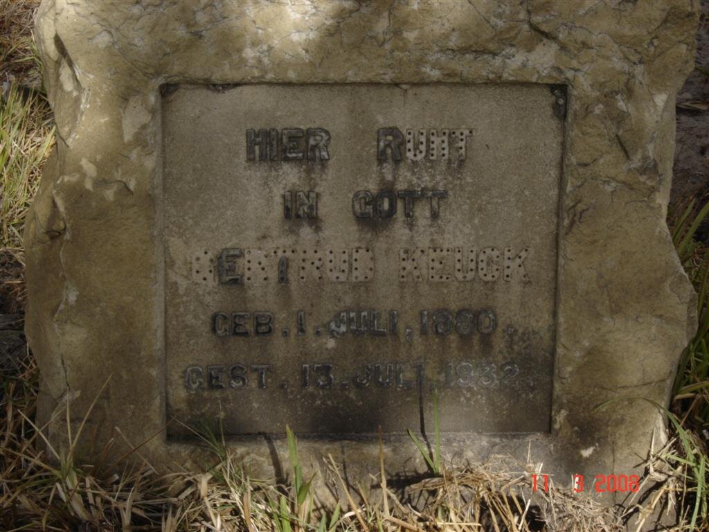 KEUCK Elise Bertha Gertrud nee HAHNEL 1880-1932