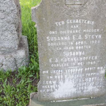 KACHELHOFFER J. -1941 &amp; Susanna E.A. STEYN -1925 :: KACHELHOFFER Susanna E.A. -1940
