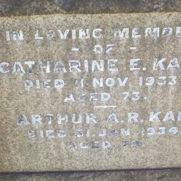 KAIN Arthur A.R. -1934 &amp; Catherine E. -1933