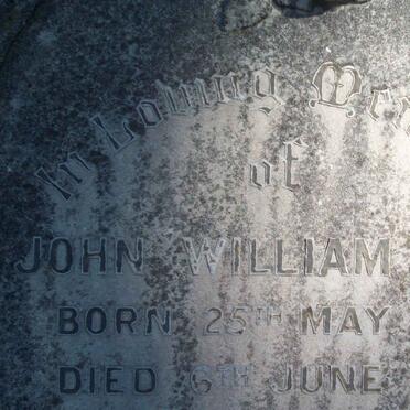 KING John William 1861-1895