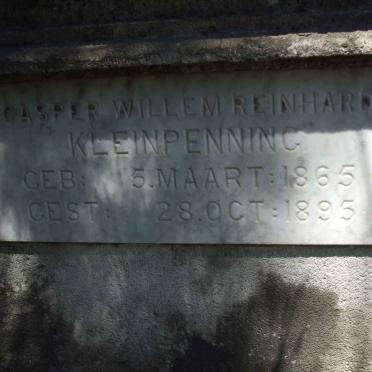 KLEINPENNING Casper Willem Reinhard 1865-1895