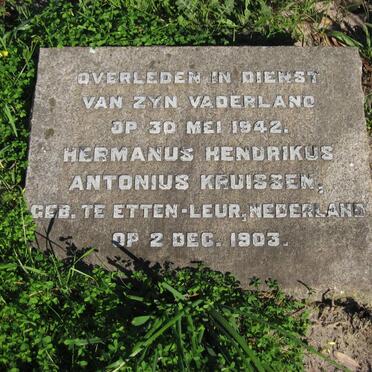 KRUISSEN Hermanus Hendrikus Antonius 1903-1942