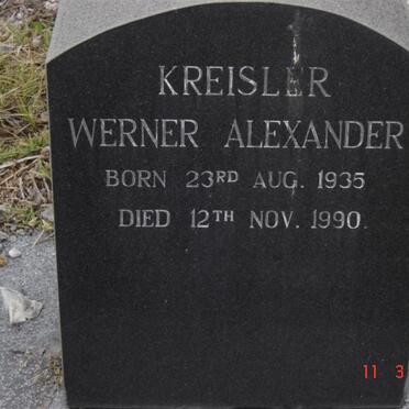 KREISLER Werner Alexander 1935-1990