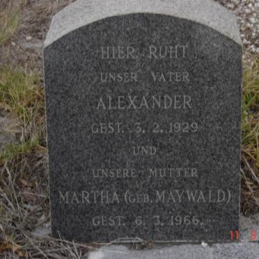 KREISLER Alexander -1929 &amp; Martha MAYWALD -1966
