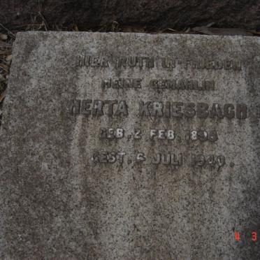KRIESBACH Herta 1898-1940