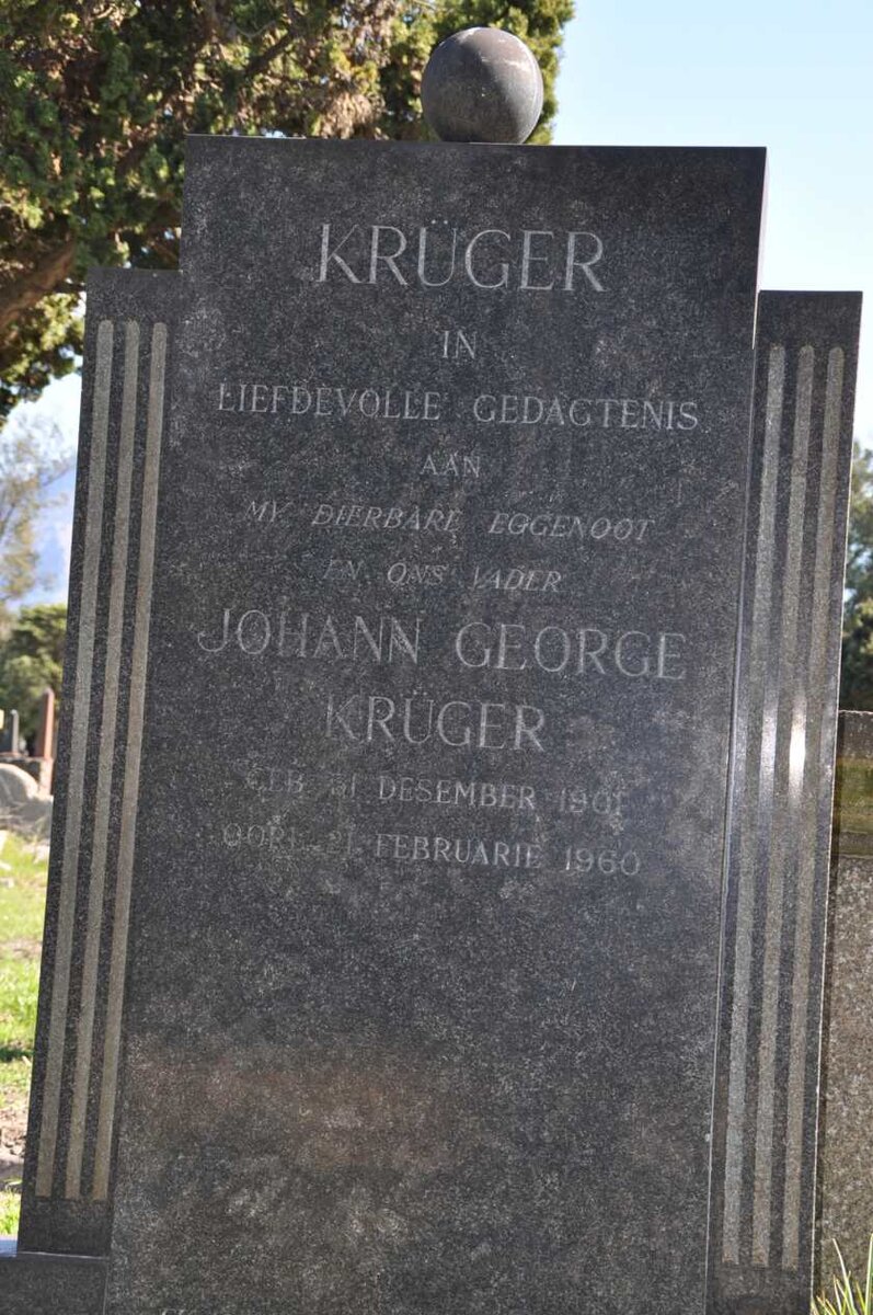 KRUGER Johann George 1901-1960