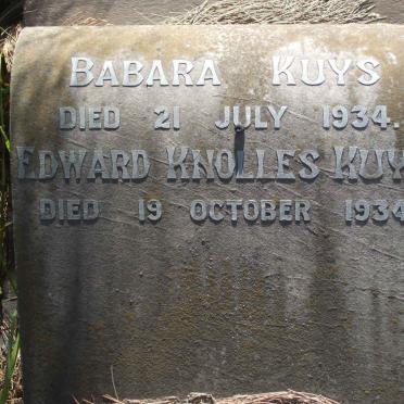 KUYS Edward Knolles -1937 &amp; Babara -1934
