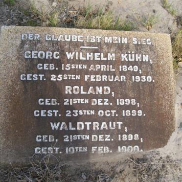 KUHN Georg Wilhelm 1849-1930 :: KUHN Roland 1898-1899 :: KUHN Waldtraut 1898-1900