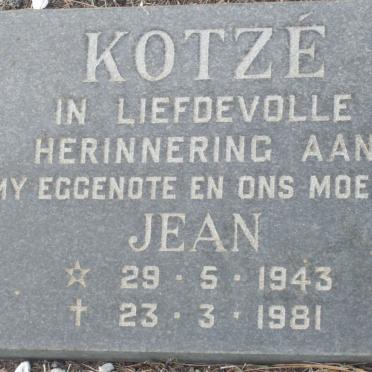 KOTZÉ Jean 1943-1981