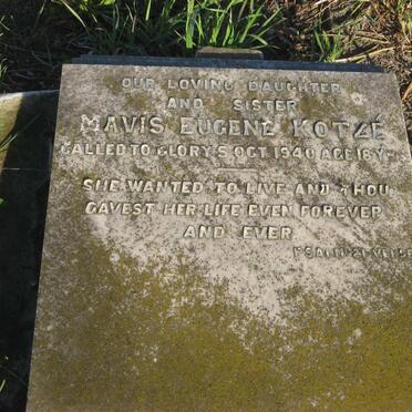 KOTZÉ Mavis Eugene -1940