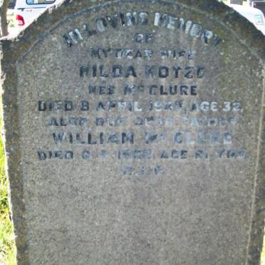 KOTZE Hilda nee McCLURE -1945 :: McCLURE William -19?