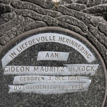 KOCK Gideon Mauritz, de 1901-1936