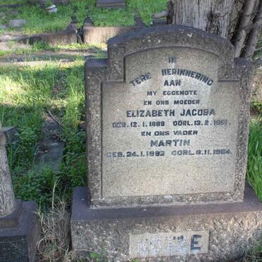 KOTZE Martin 1892-1964 &amp; Elizabeth Jacoba 1889-1951