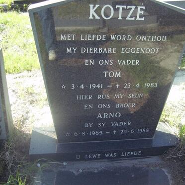 KOTZE Tom 1941-1983, KOTZE Arno 1965-1988