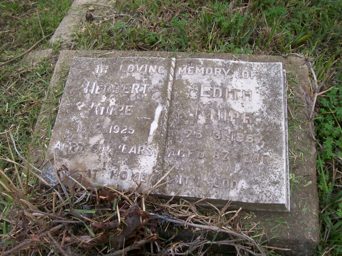 KNIPE Herbert -1925 &amp; Edith -1962
