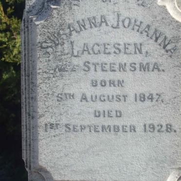 LAGESEN Susanna Johanna nee STEENSMA 1847-1928