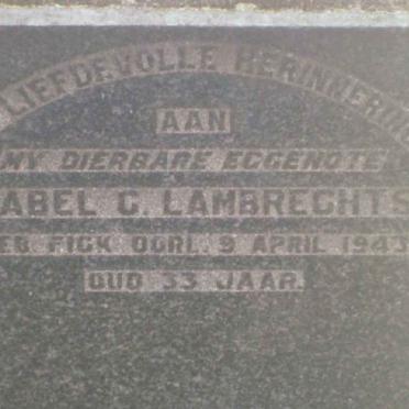 LAMBRECHTS Mabel C. nee FICK -1943