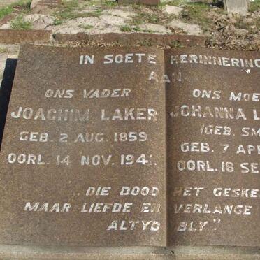 LAKER Joachim 1859-1941 &amp; Johanna SMIT 1869-1944