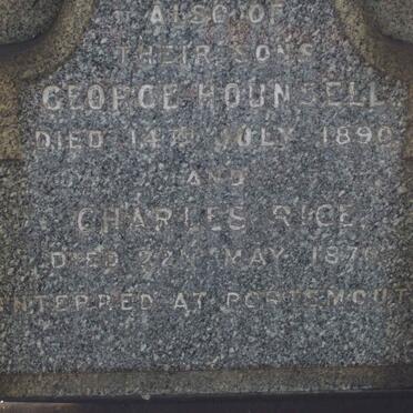 LEA George Hounsell -1890 :: LEA Charles Rice -1870