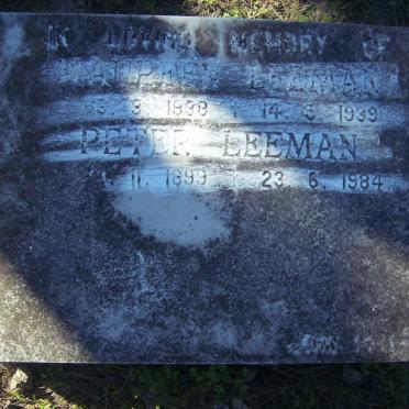 LEEMAN Mary -1934 :: LEEMAN Peter 1899-1984 :: LEEMAN Maureen 1938-1939 