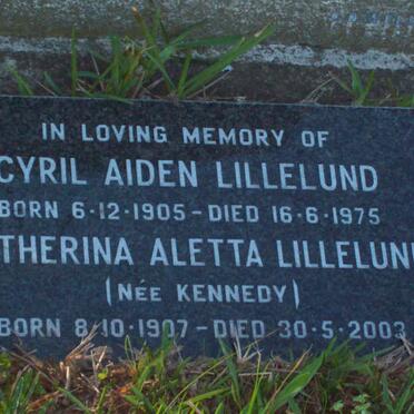 LILLELUND Cyril Aiden 1905-1975 &amp; Catherina Aletta KENNEDY 1907-2003
