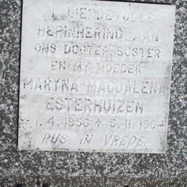 ESTERHUIZEN Maryna Magdalena 1956-1984